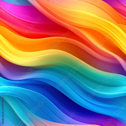 Colorful Abstract Wave Flow Pattern