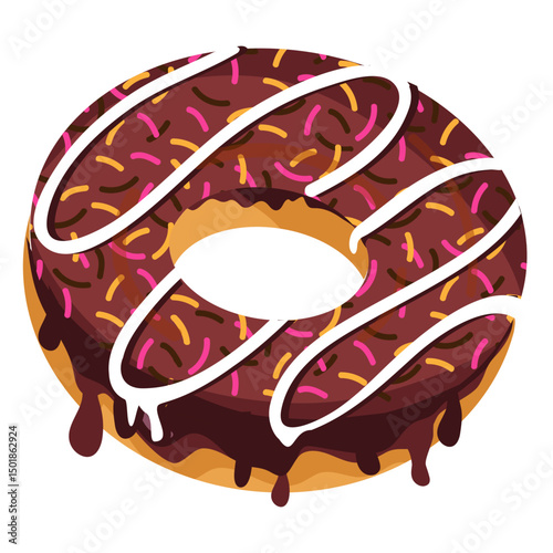 Chocolate doughnut with sprinkles