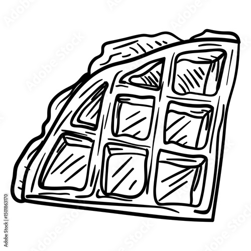 Waffle hand drawn
