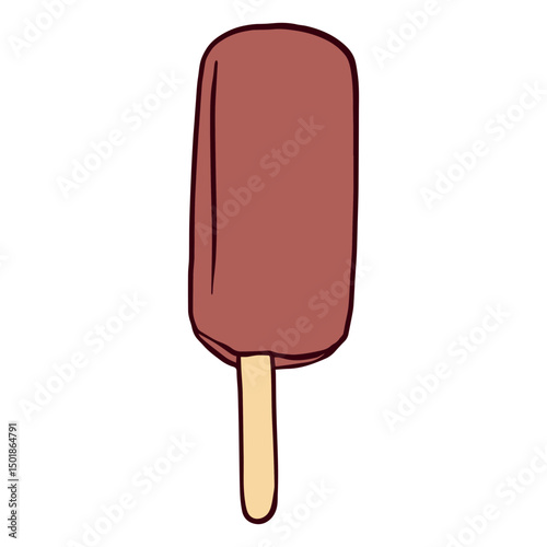 Chocolate popsicle illustration