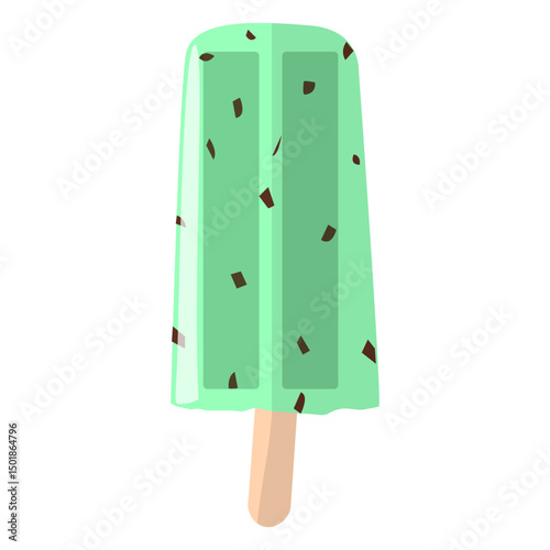 Minty hail popsicle illustration
