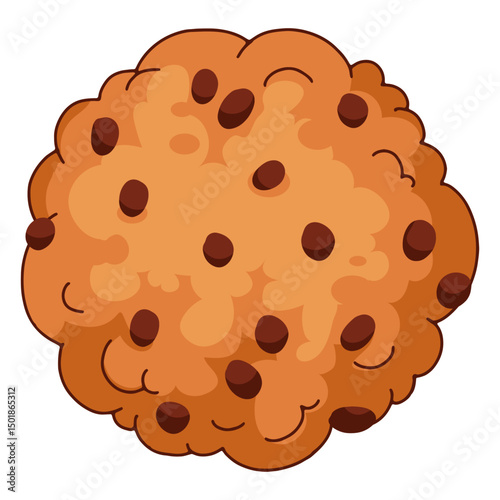 Chocolate chip cookie illustration