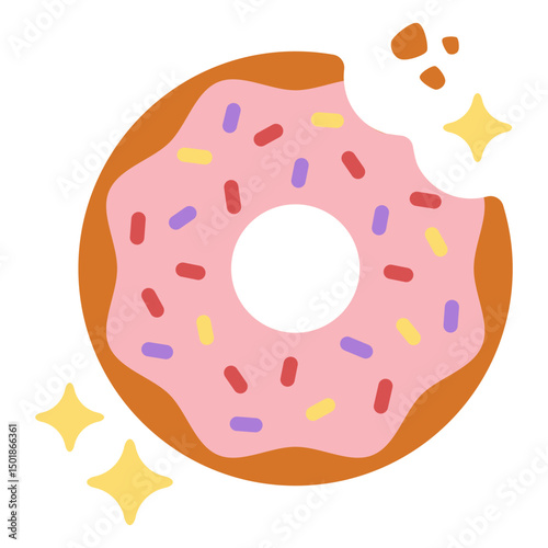 Sparkly donut flat