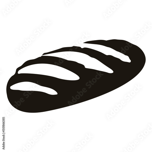 Loaf of bread cut out
