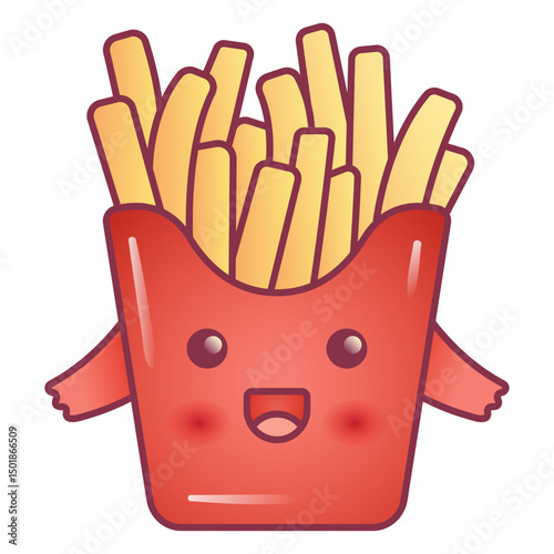 Happy french fries kawaii