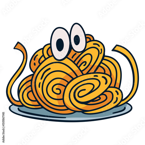 Spaghetti character cartoon  