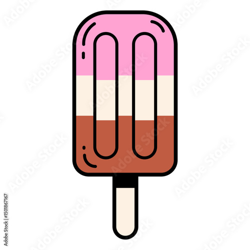 Ice lolly color stroke