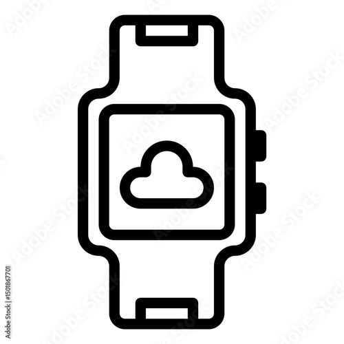 smartwatch cloud icon