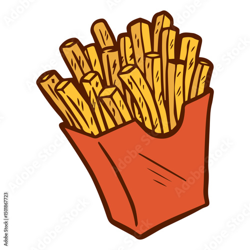 French fries detailed icon