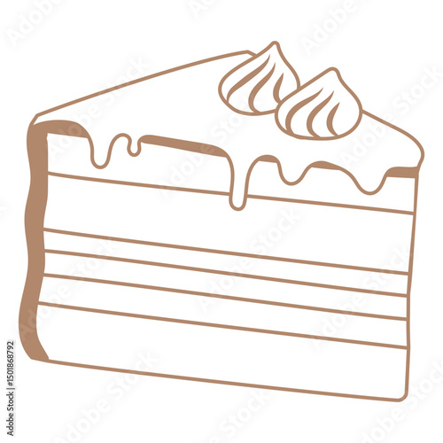 Piece of chocolate cake
