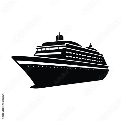 Cargo Ship Silhouette Vector Bundle,  Marine Transport SVG Clipart for T-Shirt & Print Designs

