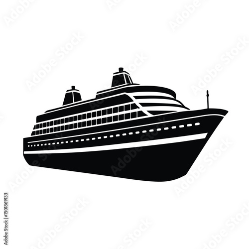 Cargo Ship Silhouette Vector Bundle,  Marine Transport SVG Clipart for T-Shirt & Print Designs

