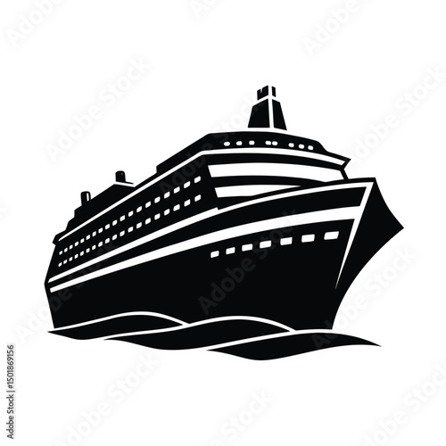 Cargo Ship Silhouette Vector Bundle,  Marine Transport SVG Clipart for T-Shirt & Print Designs

