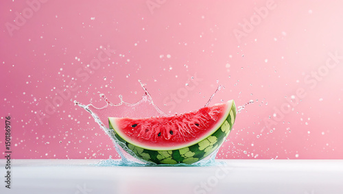 This is a slice of watermelon. Watermelon is a summertime favorite, known for its high water content that makes it incredibly hydrating. 