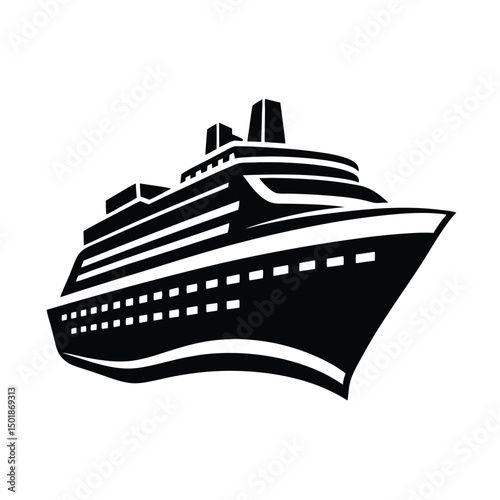 Cargo Ship Silhouette Vector Bundle,  Marine Transport SVG Clipart for T-Shirt & Print Designs

