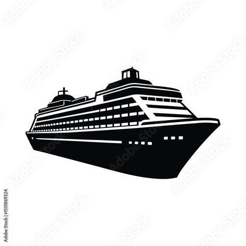 Cargo Ship Silhouette Vector Bundle,  Marine Transport SVG Clipart for T-Shirt & Print Designs

