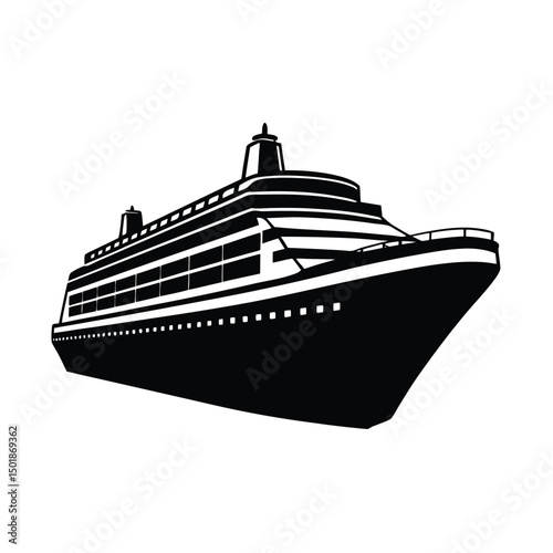 Cargo Ship Silhouette Vector Bundle,  Marine Transport SVG Clipart for T-Shirt & Print Designs

