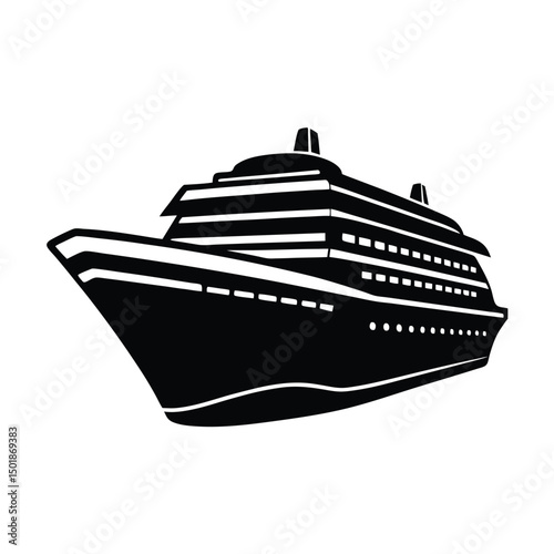 Cargo Ship Silhouette Vector Bundle,  Marine Transport SVG Clipart for T-Shirt & Print Designs

