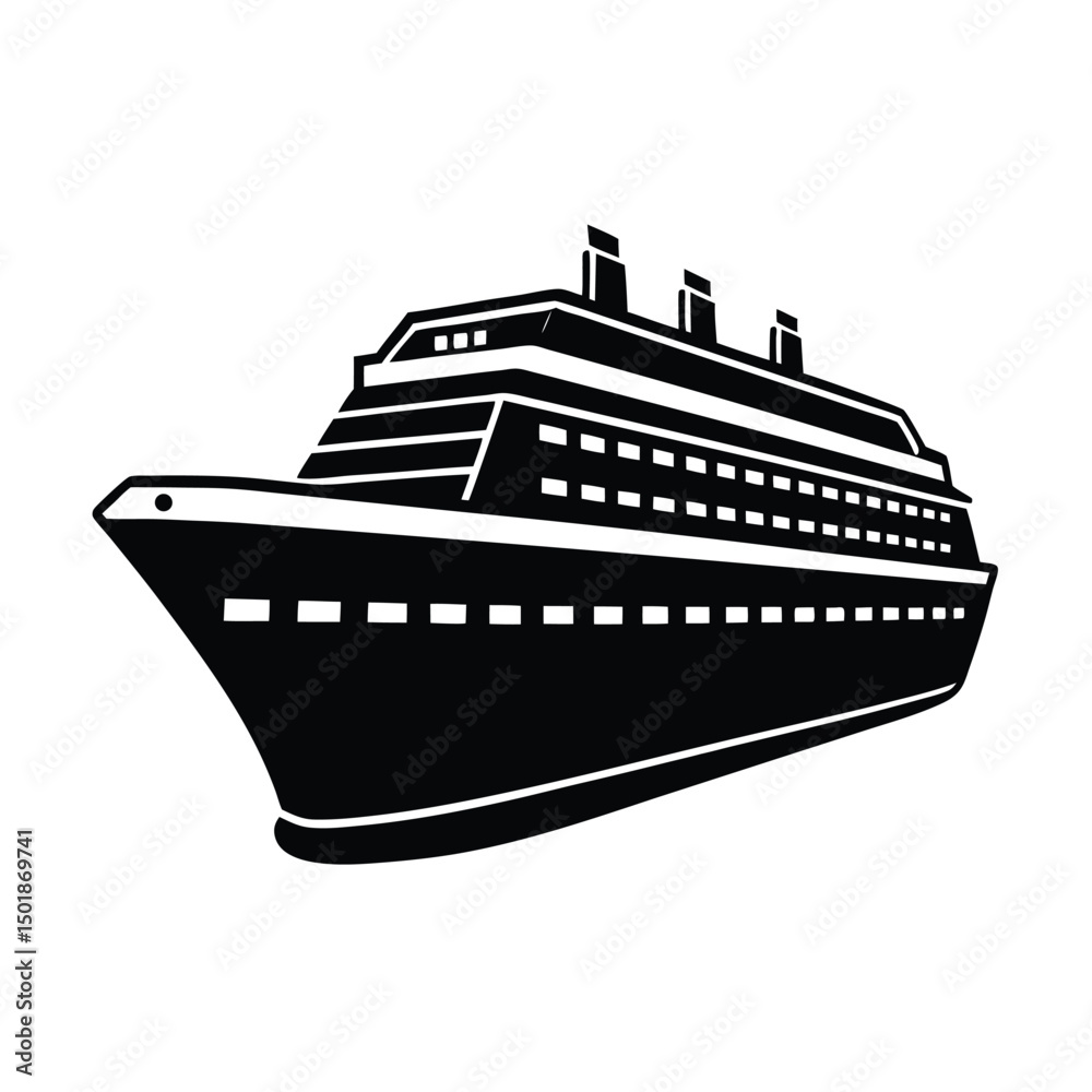 Obraz premium Cargo Ship Silhouette Vector Bundle, Marine Transport SVG Clipart for T-Shirt & Print Designs