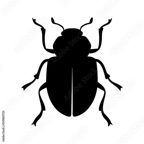 beetle silhouette vector, beetle black icon