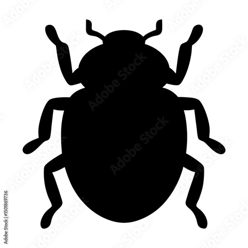 beetle silhouette vector, beetle black icon