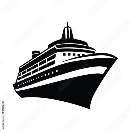 Cargo Ship Silhouette Vector Bundle,  Marine Transport SVG Clipart for T-Shirt & Print Designs

