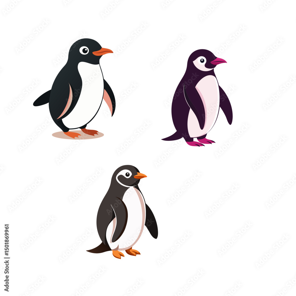 Obraz premium penguins on the beach