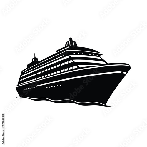 Cargo Ship Silhouette Vector Bundle,  Marine Transport SVG Clipart for T-Shirt & Print Designs

