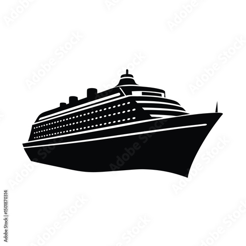 Cargo Ship Silhouette Vector Bundle,  Marine Transport SVG Clipart for T-Shirt & Print Designs

