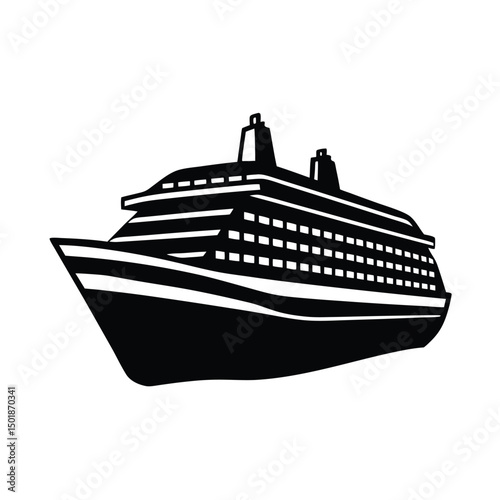 Cargo Ship Silhouette Vector Bundle,  Marine Transport SVG Clipart for T-Shirt & Print Designs

