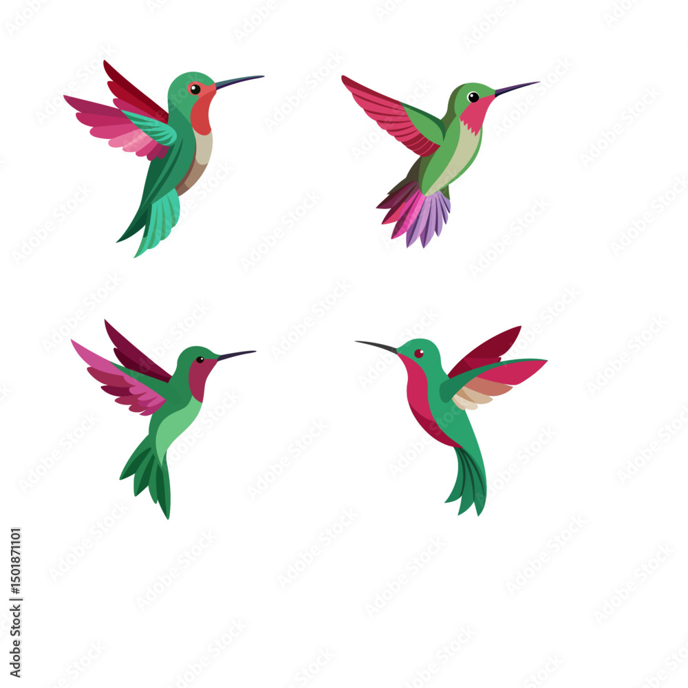 Obraz premium hummingbird and flowers