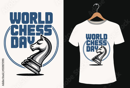 World Chess Day t-shirt design.