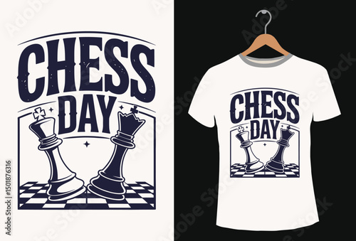 Chess Day t-shirt design.
