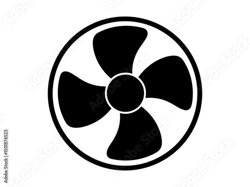 radiation symbol isolated on white background