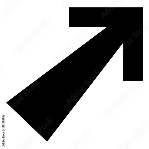 Thick right corner arrow