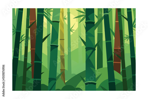 bamboo background vector illustration