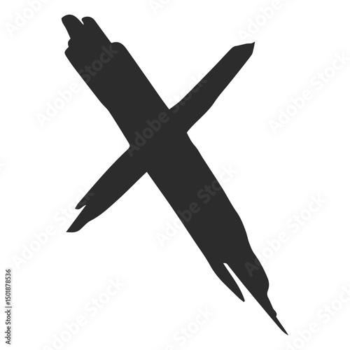 X cross doodle icon