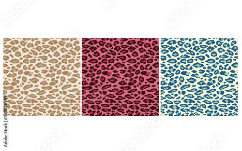 Animal print in a black and white pattern. Fashionable leopard or cheetah spot style. torques blue Leopard Pattern Print