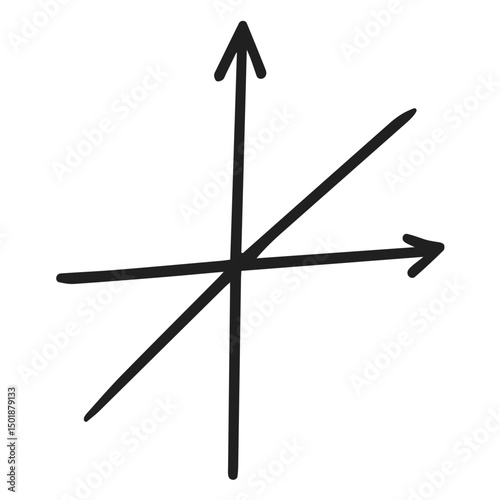Lineal function graph doodle