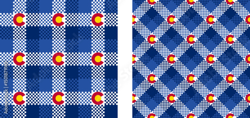 colorado pattern set. plaid background for decoration and etc. vector illustration