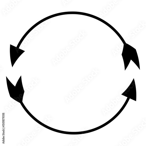 Classic arrows on circle