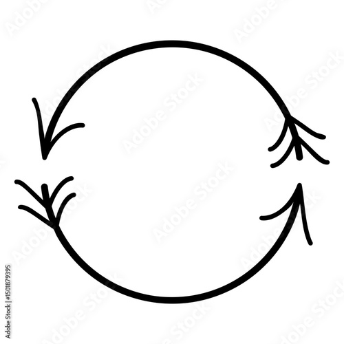 Simple circle arrows design