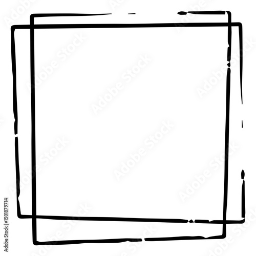 Overlapped squares doodle design