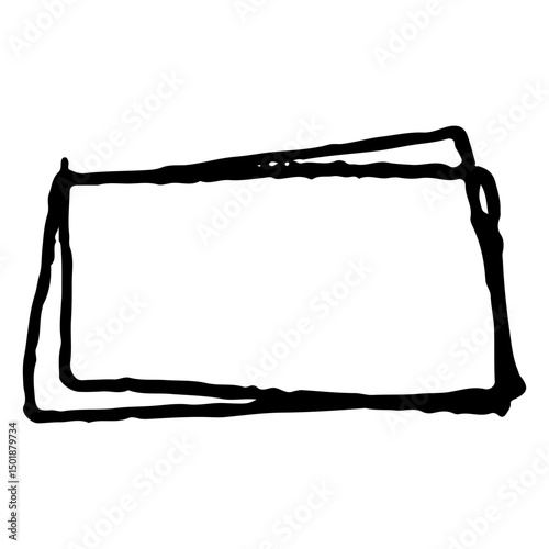 Overlapped rectangles doodle design