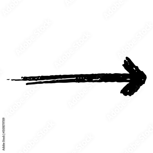 Straight horizontal arrow doodle
