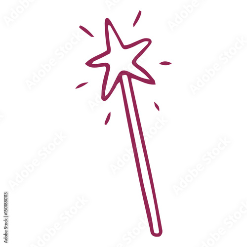 Magic wand purple doodle
