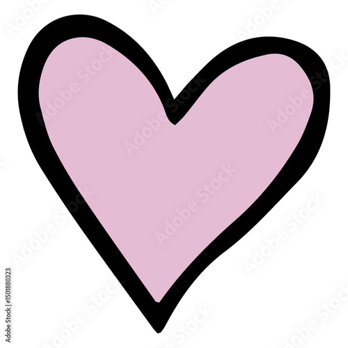 Light pink doodle heart