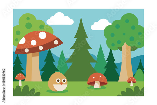 set of forest animals