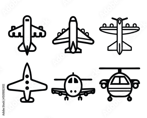 airplane icon set