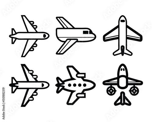 airplane icon set